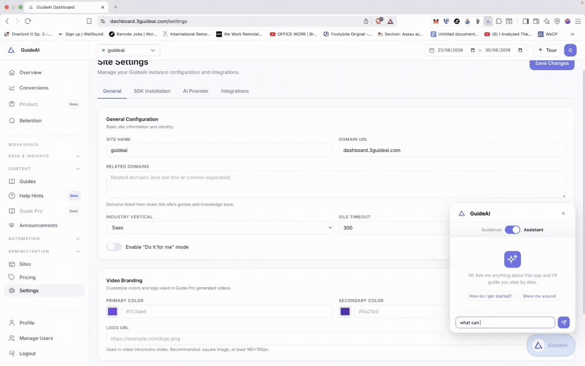 3Guide Autonomous Copilot summarizing an inbox and executing tasks in the browser